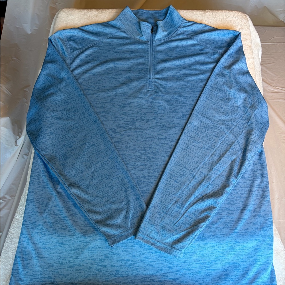 Light Blue Quarter-Zip Performance Pullover - image 1